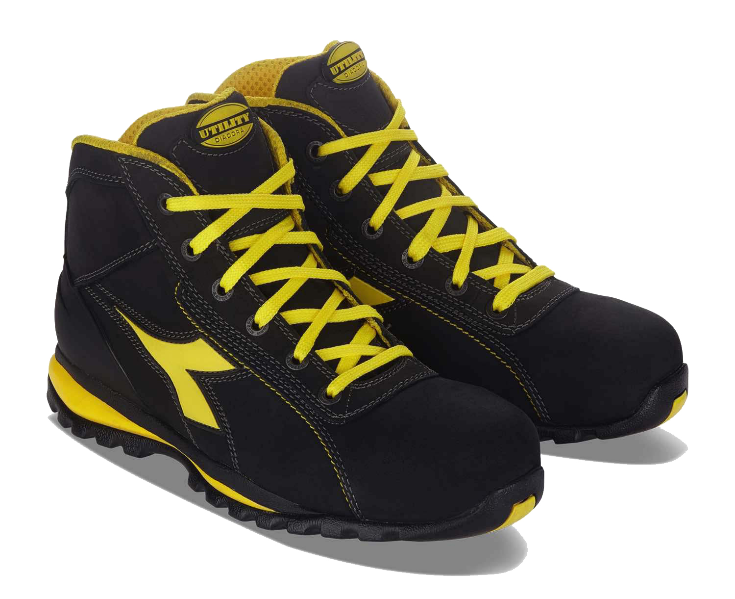 Chaussures de sécurité hautes GLOVE II HIGH S3 SRA HRO noir/jaune P41 DIADORA SPA 701.170234