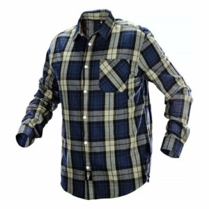 Chemise à carreau homme NEO TOOLS 81-541 bleue olive noire