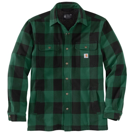 Chemise à carreaux flanelle doublée Sherpa JAC T2XL vert/noir CARHARTT S1104911G54XXL