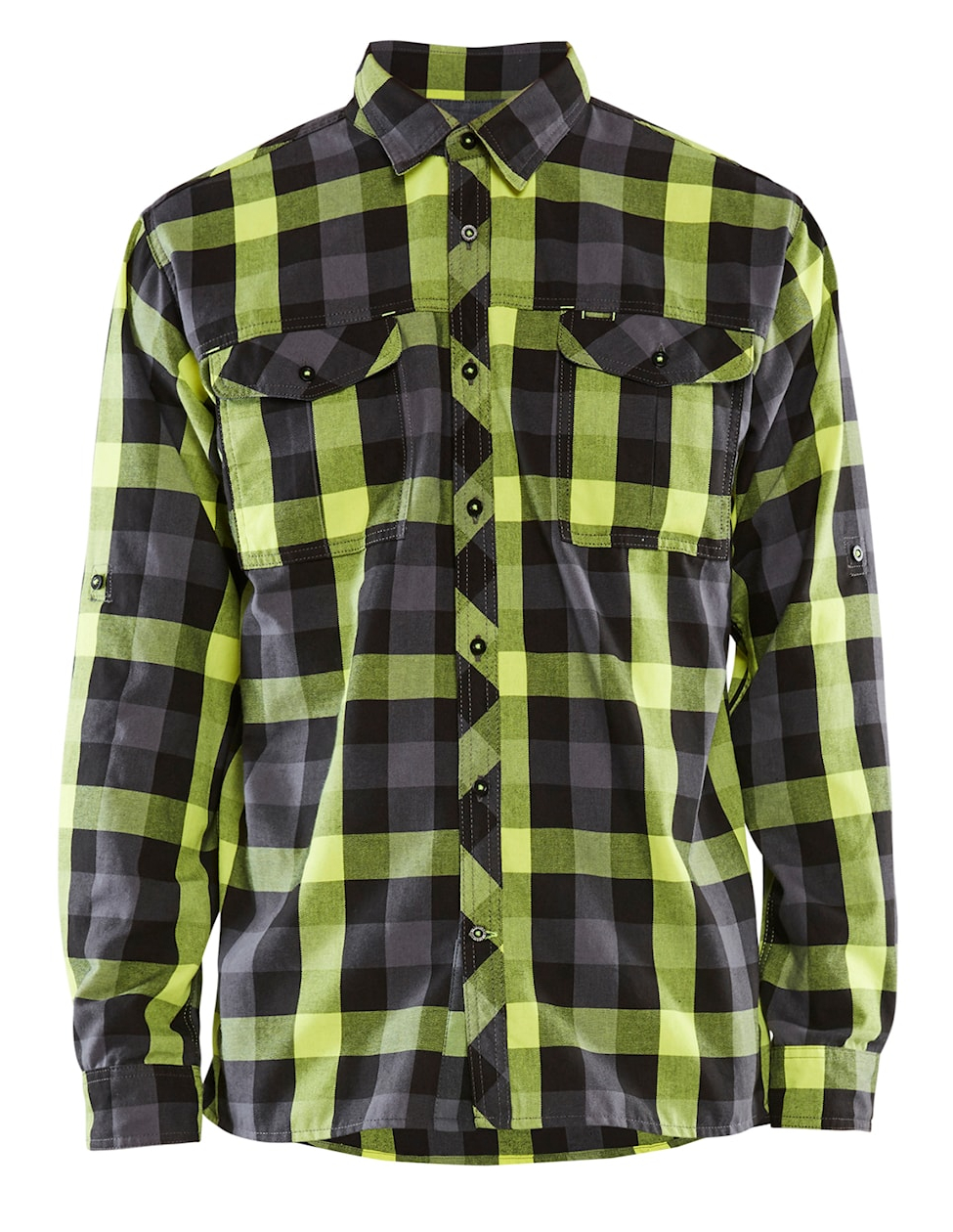 Chemise flannelle noir/jaune fluo T4XL BLÅKLÄDER 3299115399334XL