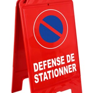 Chevalet d'interdiction rectangulaire ''Défense de stationner'' 600 x 275 mm NOVAP 4291109