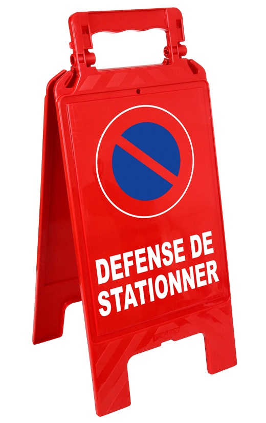Chevalet d'interdiction rectangulaire ''Défense de stationner'' 600 x 275 mm NOVAP 4291109