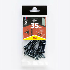 Cheville a expansion hf noire pour plaque de platre 10x37mm lot de 10