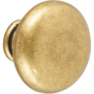 Bouton de meuble Anglais vieil or zamak H.30 x l.30 x P.25 mm