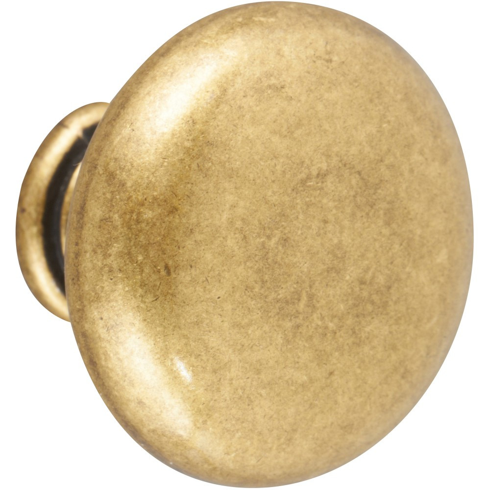Bouton de meuble Anglais vieil or zamak H.30 x l.30 x P.25 mm