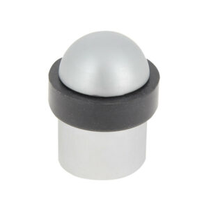 Butée de porte à fixer au sol CHRISLIGNE alu mat gris, L.3.6 x H.4.8 x l.3.6 cm