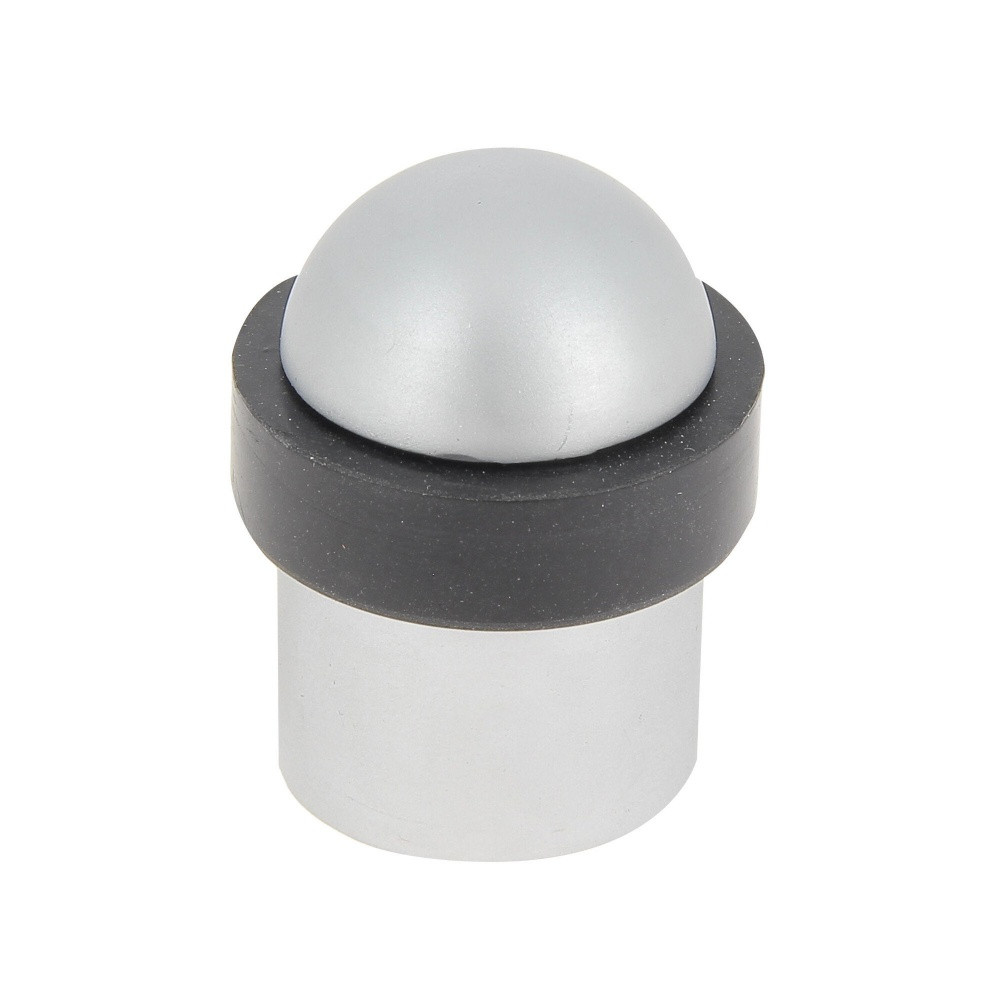 Butée de porte à fixer au sol CHRISLIGNE alu mat gris, L.3.6 x H.4.8 x l.3.6 cm
