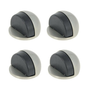 Butée de porte à fixer au sol CHRISLIGNE alu nickelé gris, L.4 x H.3 x l.4 cm