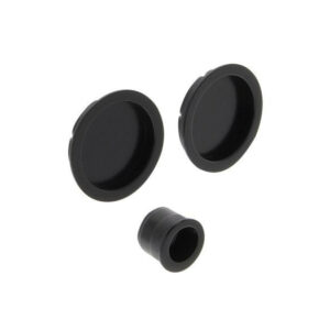 Kit de poignées porte coulissante ronde zamak mat, noir Voir les détails du produit