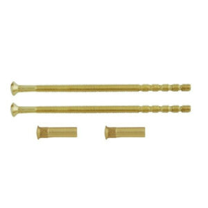 Lot De 2 Vis Et 2 Douilles Acier Laitonné, L.9 X L.0.7