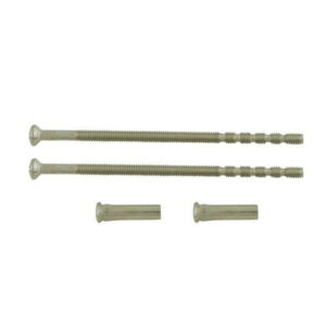 Lot De 2 Vis Et 2 Douilles Acier Nickelé, L.9 X L.0.7