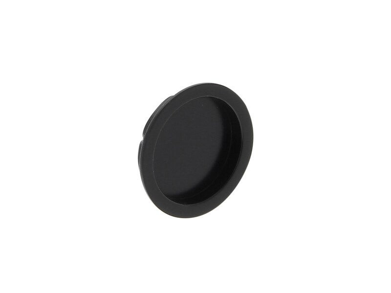 Poignee porte coulissante ronde zamak noir