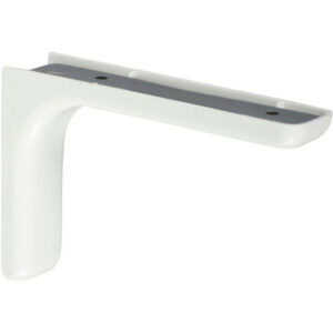 Equerre Léonard Acier Plastifié Blanc, H.8 X P.11.7 Cm