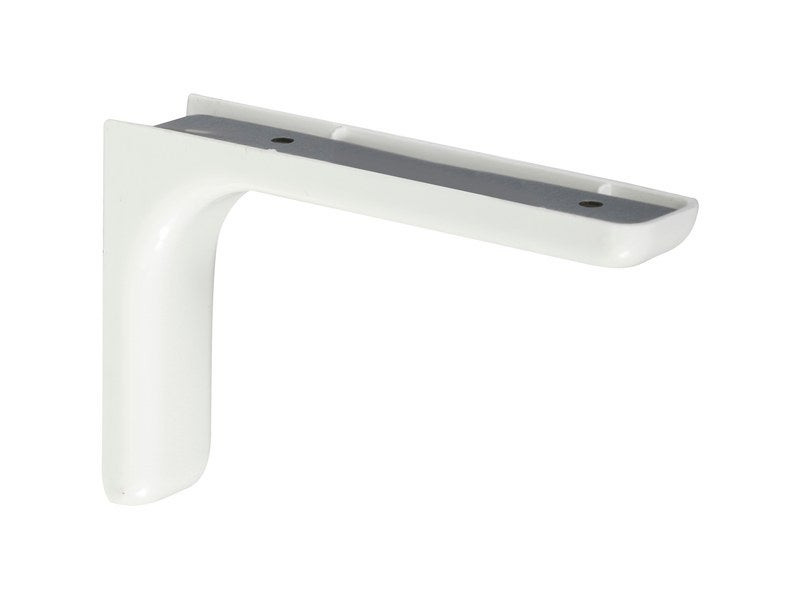 Equerre Léonard Acier Plastifié Blanc, H.8 X P.11.7 Cm