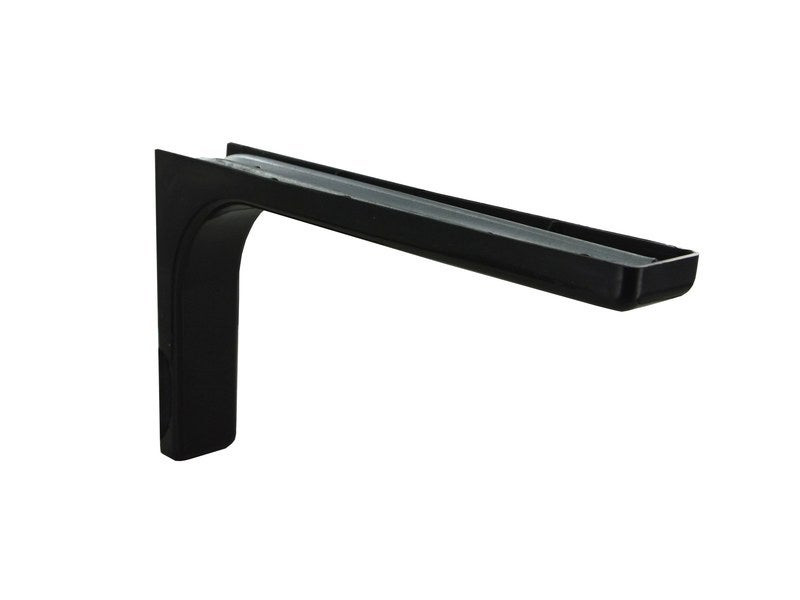 Equerre Léonard Acier Plastifié Noir, H.14.4 X P.24 Cm