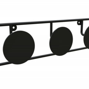 Patere CIME Dot, 3 têtes D90 400 x 120 mm noir