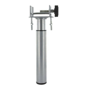 Pied De Lit/Sommier Cylindrique Réglable Acier Époxy Gris, 17-25 Cm