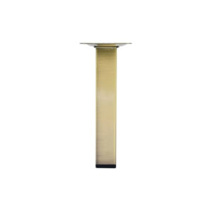 Pied de meuble CIME fixe carré, acier or produit sans finition Ht. max 15