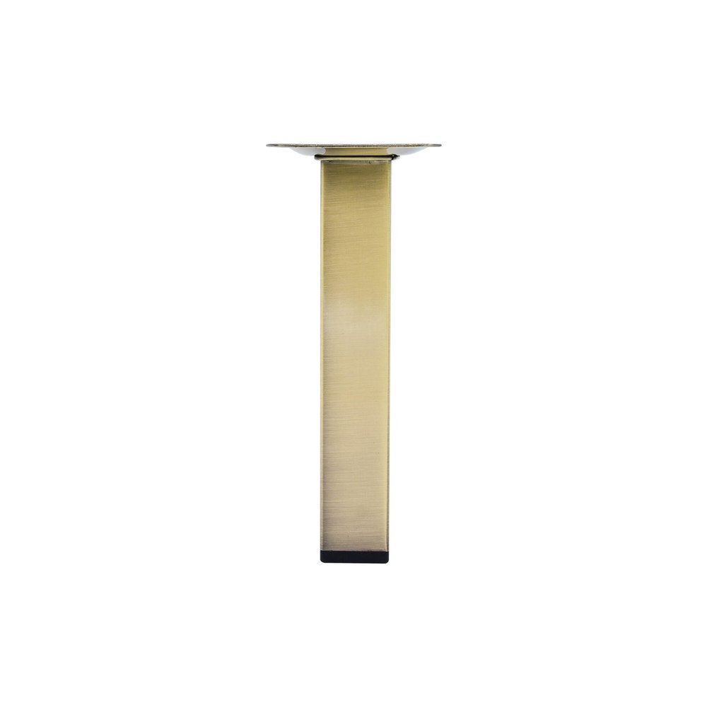 Pied de meuble CIME fixe carré, acier or produit sans finition Ht. max 15