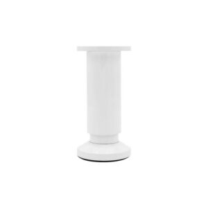Pied de meuble CIME réglable rond, aluminium blanc produit sans finition Ht. max