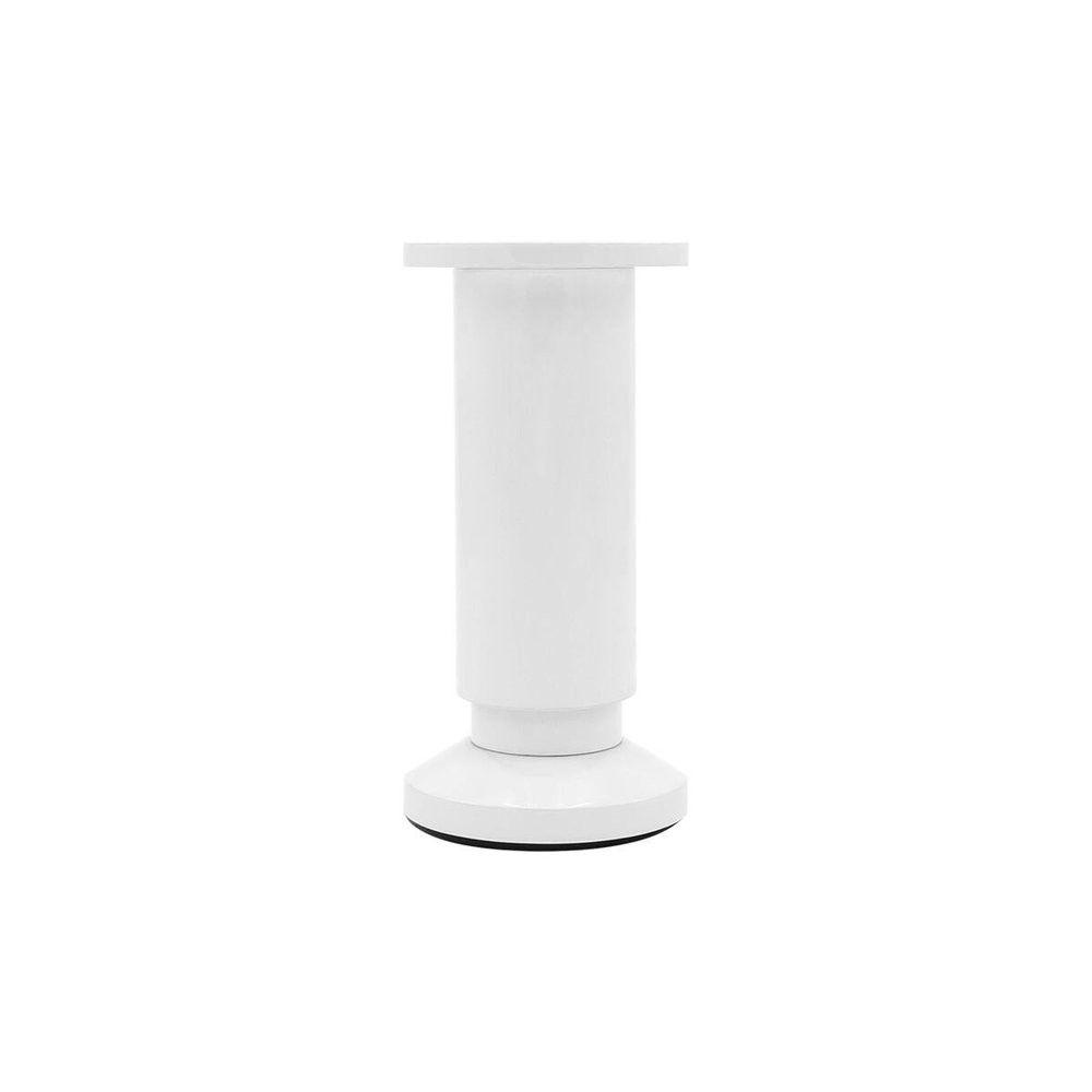 Pied de meuble CIME réglable rond, aluminium blanc produit sans finition Ht. max