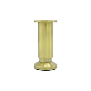Pied de meuble CIME réglable rond, aluminium or produit sans finition Ht. max 17