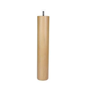 Pied de meuble cylindrique hêtre verni CIME Diam. 6.8 cm x H.36 cm