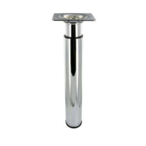 Pied De Meuble Cylindrique Réglable Acier Chromé Gris - 210 à 350 mm