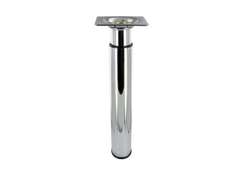 Pied De Meuble Cylindrique Réglable Acier Chromé Gris - 210 à 350 mm