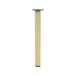 Pied de meuble cylindrique réglable CIME acier laiton Ht. max 50 x Diam.3 cm