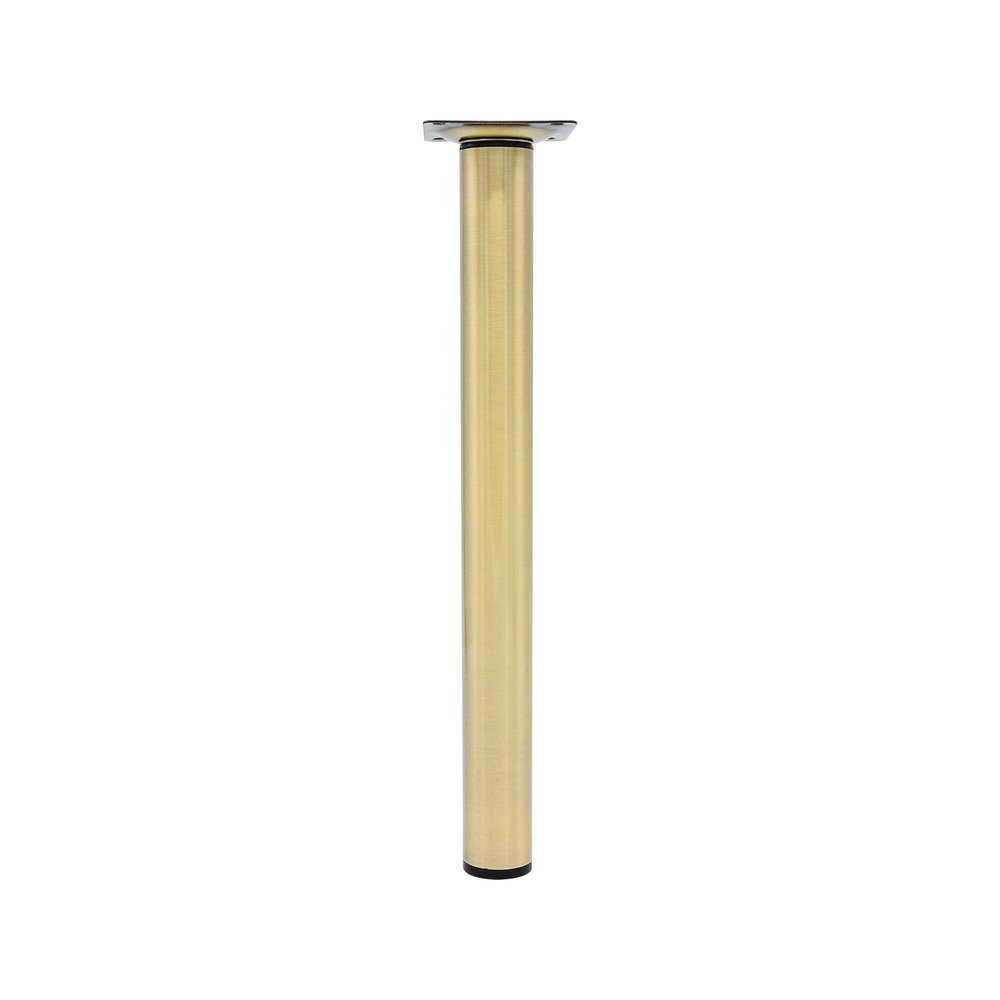 Pied de meuble cylindrique réglable CIME acier laiton Ht. max 50 x Diam.3 cm