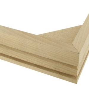 Pied De Meuble Triangulaire Fixe Hêtre Brut Blanc/Beige, 17 Cm