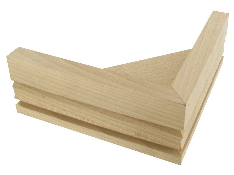 Pied De Meuble Triangulaire Fixe Hêtre Brut Blanc/Beige, 17 Cm