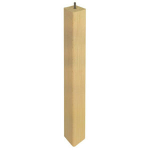 Pied De Table Basse Carré Fixe Hêtre Brut Blanc/Beige, 36 Cm