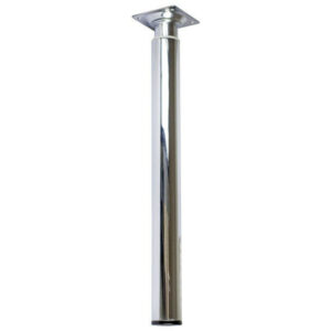 Pied Meuble Cylindrique Réglable Métal Chromé Gris