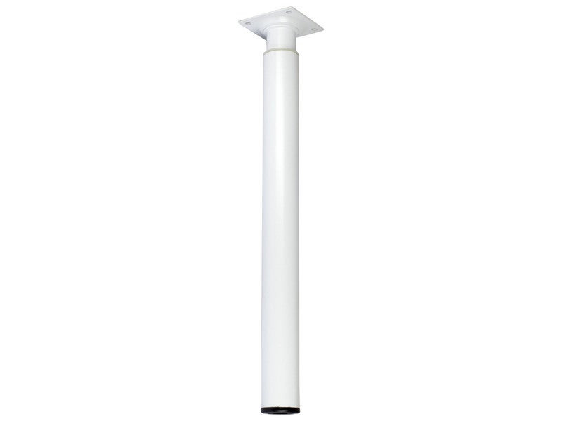 Pied Meuble Cylindrique Réglable Métal Époxy Blanc