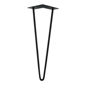 Pied Table Basse Design H. 400mm -  Acier Époxy Noir