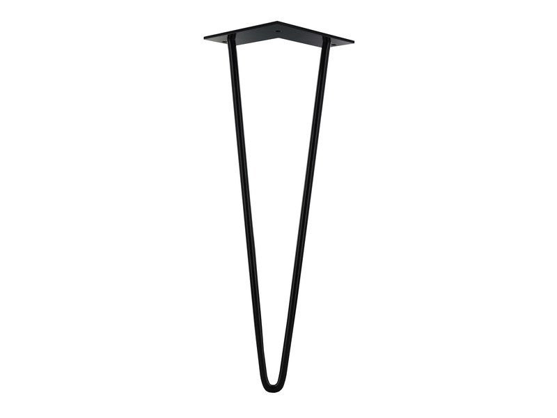 Pied Table Basse Design H. 400mm - Acier Époxy Noir