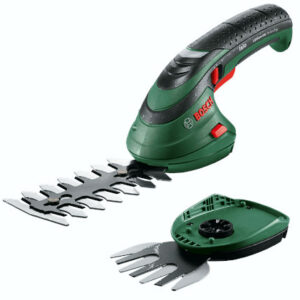 Cisaille taille-herbes et sculpte-haies à batterie intégré 3,6 V Isio + chargeur + set de 2 lames + coffret BOSCH 0600833108