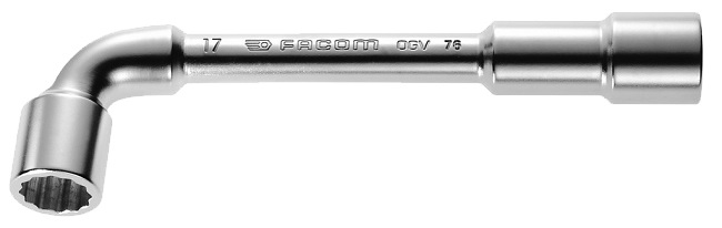 Clé à pipe débouchée forgée 6x12 pans D.26 mm L.270 mm FACOM 76.26