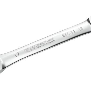 Clé polygonale à cliquet droite multi-ouverture métriques diamètre 8x10 - 12x13 mm longueur 150 mm FACOM 64C.S1