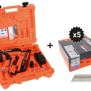 Cloueur à gaz autonome PPN50Xi avec 1 pack 4 x 35 Hard CTR GAL en coffret standard SPIT PASLODE 054706