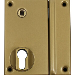 Coffre monopoint en applique pour cylindre européen vertical fouillot de 7 droite or 75 x 130 mm HERACLES MX-8817-01