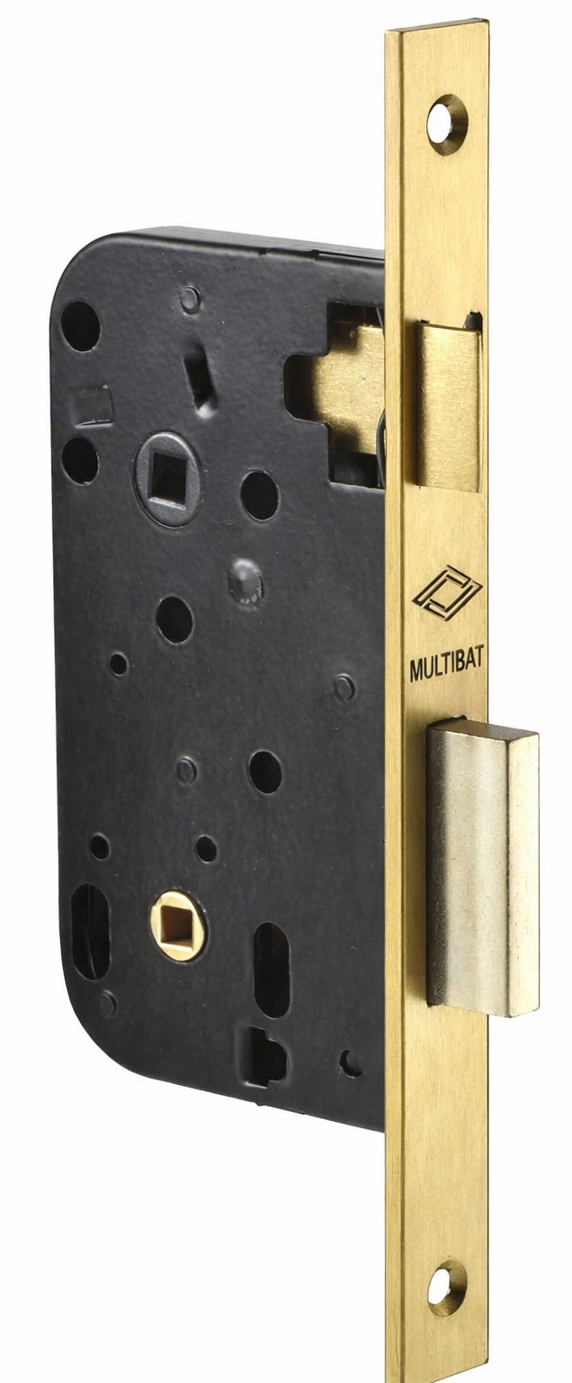 Coffre Multibat Bec de cane à condamnation axe 50 mm laiton bout carré droite JPM 260000-03-1B