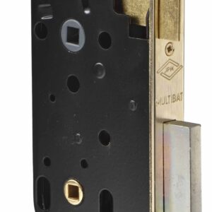 Coffre Multibat bec de cane à condamnation axe 50 mm têtière laitonée bout rond droite JPM 260000-04-1B