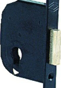 Coffre petit modèle pêne dormant axe 50 mm profil européen noir bout rond JPM 235000-02-0X