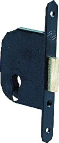 Coffre petit modèle pêne dormant axe 50 mm profil européen noir bout rond JPM 235000-02-0X