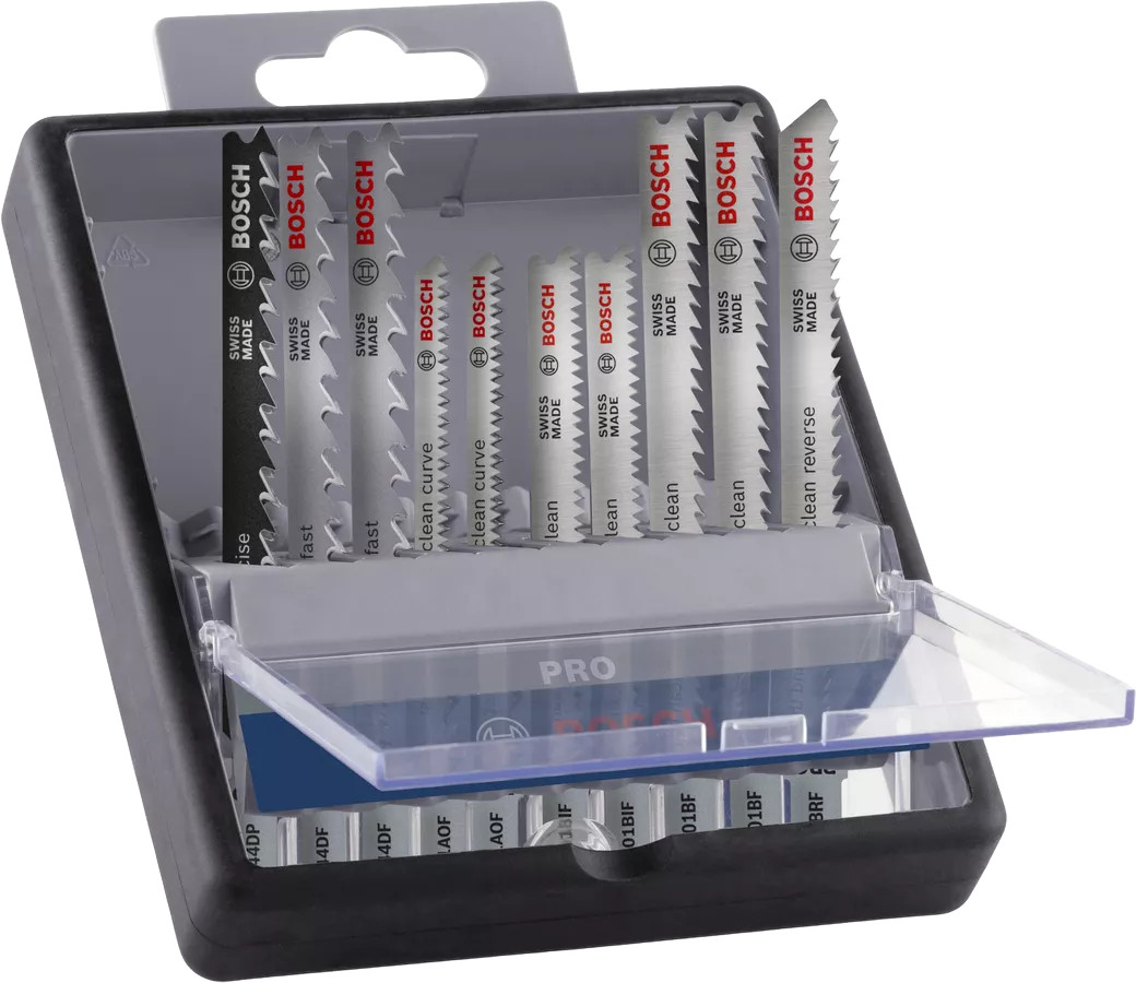 Coffret 10 lames de scie sauteuse Pro Clean bois BOSCH 2607011941