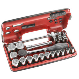 Coffret à douilles 1/2'' 6 pans métriques 22 pièces FACOM S.360DBOX4PB