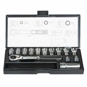 Coffret Clé à cliquet douilles traversantes métriques MAKITA B-65595